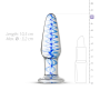 Стеклянная анальная пробка с внутренней спиралью Gildo Glass Buttplug No. 23 (мятая упаковка)