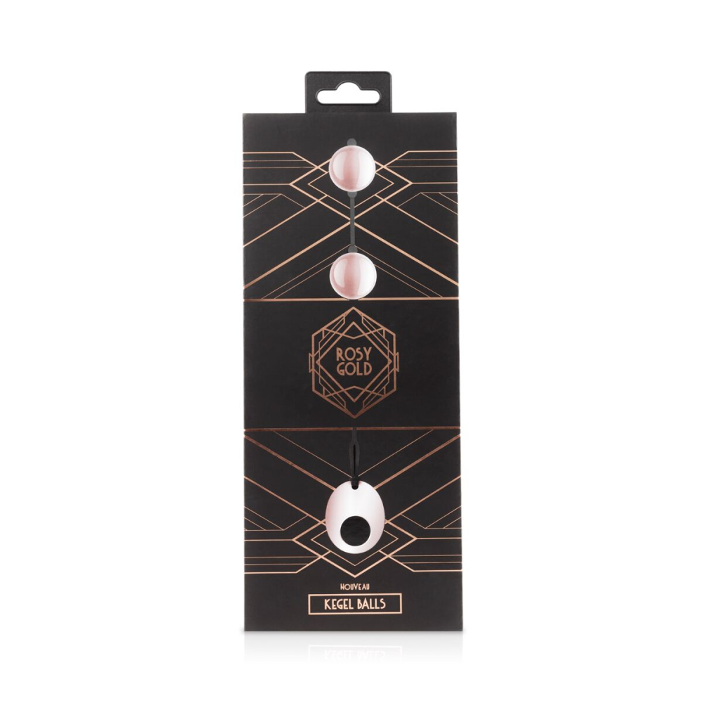 Металлические вагинальные шарики Rosy Gold - Nouveau Kegel Balls, масса 376 г, диаметр 2,8 см