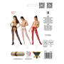 Колготки-бодистокинги с открытым доступом Passion S017 One Size, White, имитация чулок и пояса