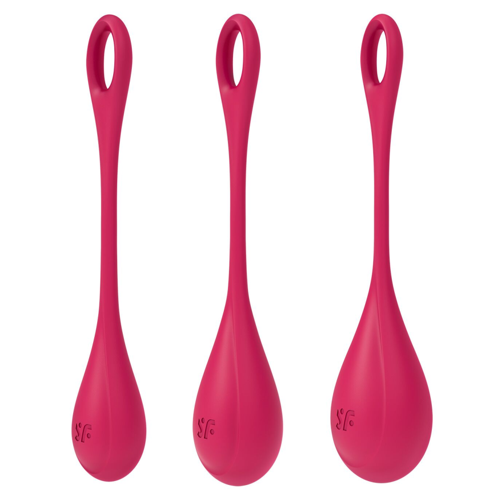 Набор йони бусин Satisfyer Yoni Power 1 Red, диаметр 2-2,5-3см, вес 22-46-74гр