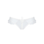 Трусики в горошек, с рюшами и шнуровкой Passion FATIN THONG L/XL, white