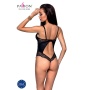 Боди из эко-кожи и кружева Passion LOONA BODY L/XL, black