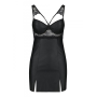 Бэби-долл из эко-кожи и кружева Passion LOONA CHEMISE XXL/XXXL, black
