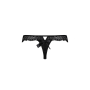 Кружевные трусики-танга с атласным бантиком Passion NAJA THONG L/XL, black