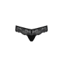 Кружевные трусики-танга с атласным бантиком Passion NAJA THONG XXL/XXXL, black