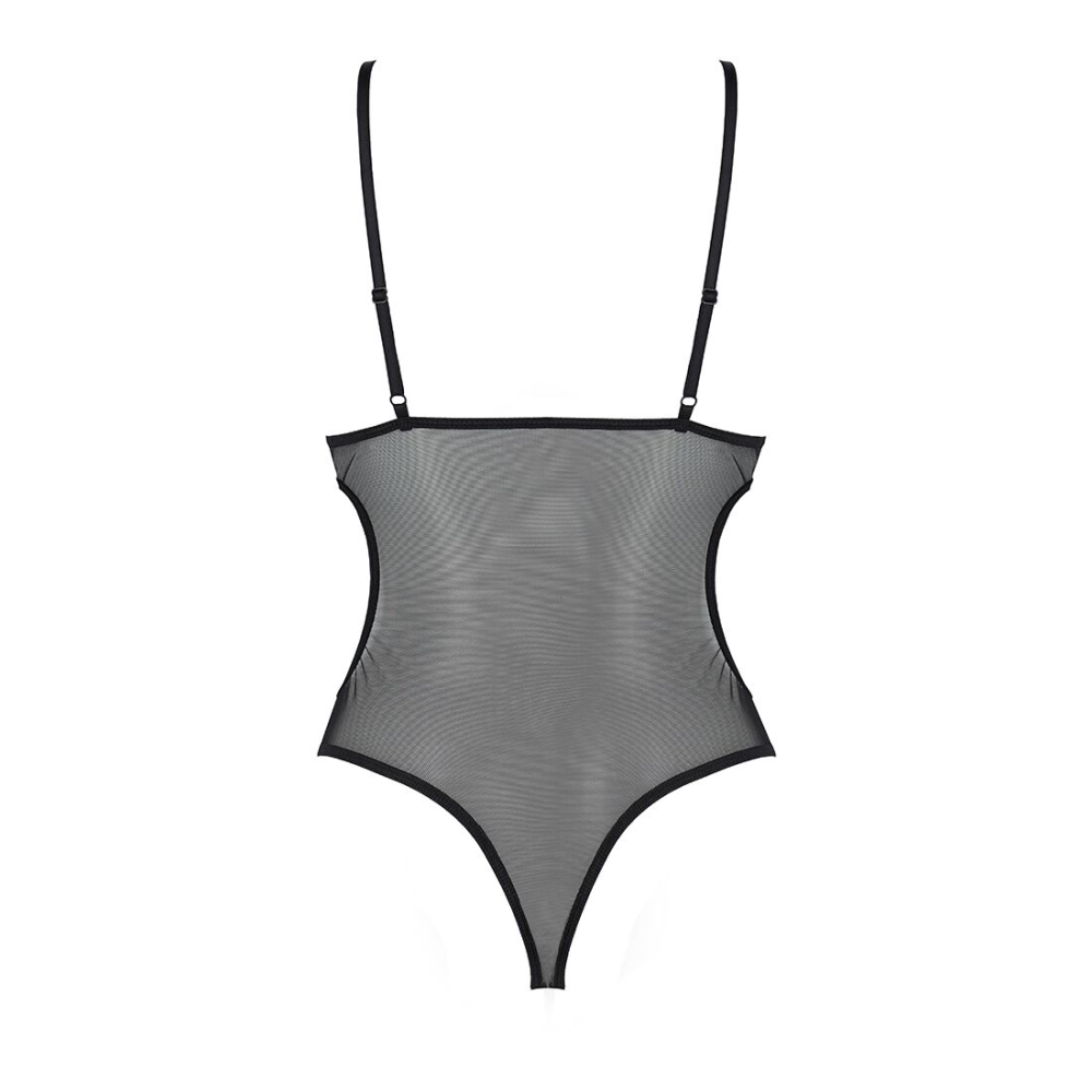 Боди с ажурным лифом Passion CHRISTA BODY L/XL, black