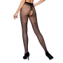 Колготки с открытым доступом, контрастная линия Passion TIOPEN 010 1/2 (20 den), black
