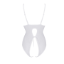 Боди с ажурным декором и открытым шагом Passion URSULA BODY XXL/XXXL, white