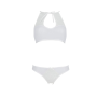 Комплект из бра, трусиков с ажурным декором и открытым шагом Passion URSULA SET S/M, white