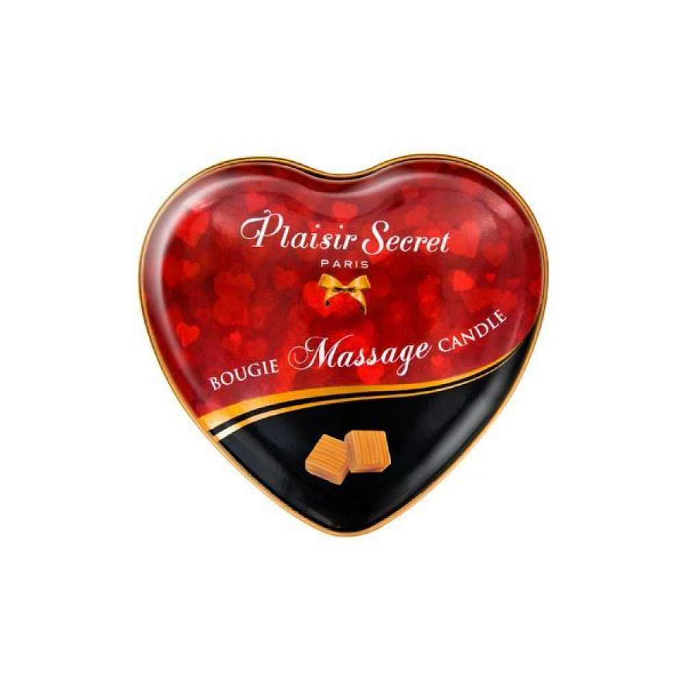 Массажная свеча-сердечко Plaisirs Secrets Caramel (35 мл)