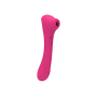 Вибратор и вакуумный клиторальный стимулятор 2-в-1 Alive Quiver Magenta Pink обновленная модель