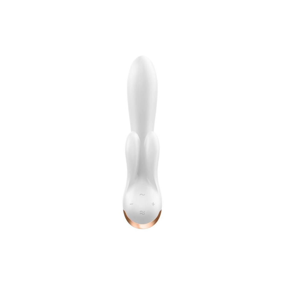 Смарт вибратор-кролик с двойным отростком Satisfyer Double Flex White