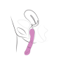 Вибратор Adrien Lastic Nyx 2.0  стимуляция точки G и входа во влагалище, перезаряжаемый