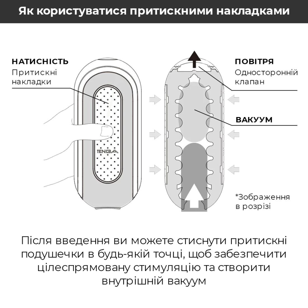 Мастурбатор Tenga Flip Zero Gravity Back, изменяемая интенсивность стимуляции, раскладной