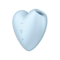 Вакуумный стимулятор-сердечко с вибрацией Satisfyer Cutie Heart Blue