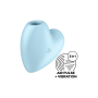 Вакуумный стимулятор-сердечко с вибрацией Satisfyer Cutie Heart Blue