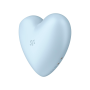Вакуумный стимулятор-сердечко с вибрацией Satisfyer Cutie Heart Blue