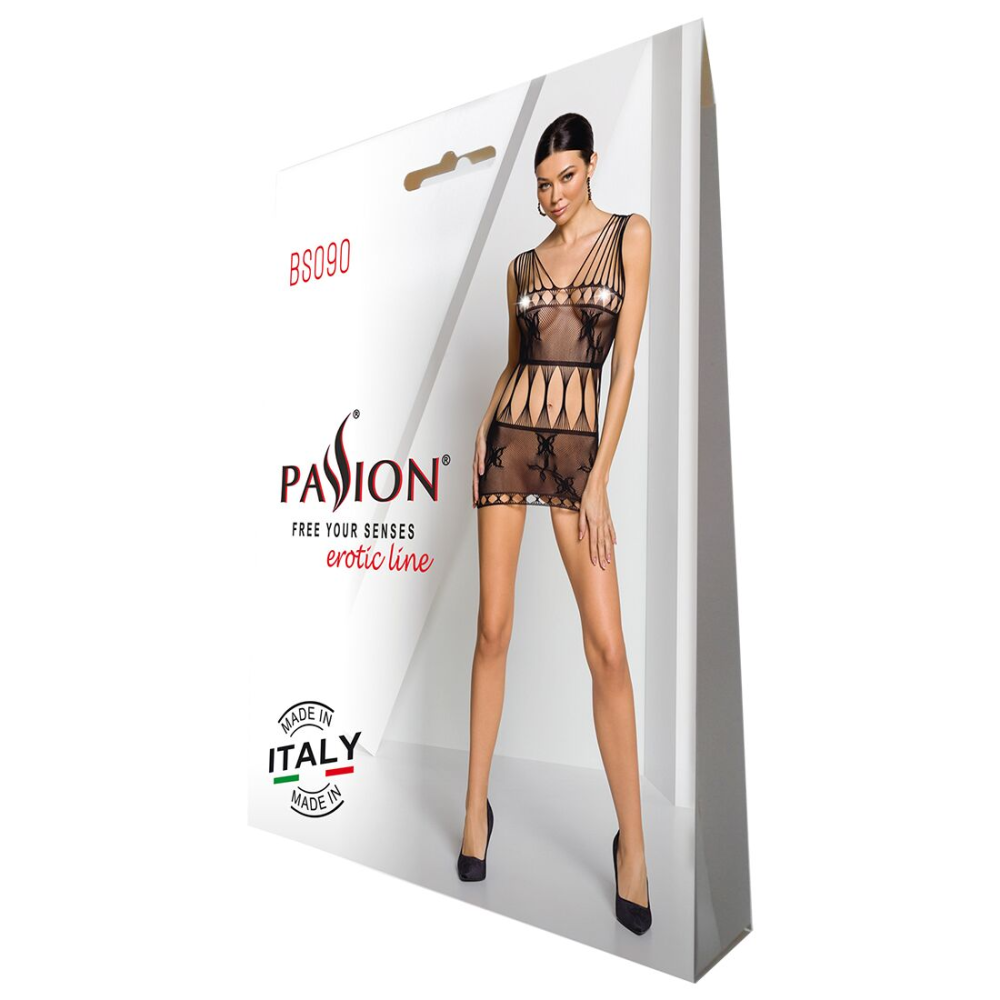 Бодистокинг мини-платье с бабочками Passion BS090 One Size black