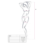 Бодистокинг в очень крупную сетку Passion BS091 white, с доступом