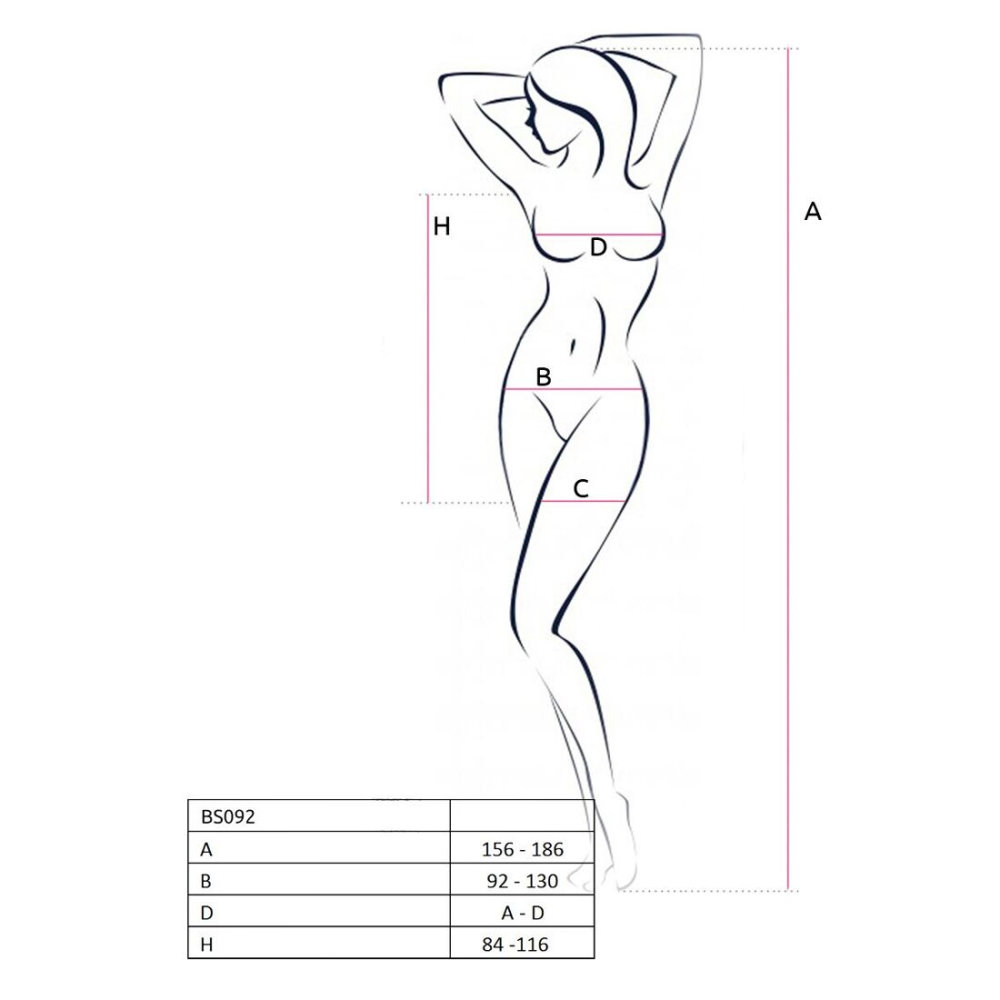Бодистокинг-платье с открытой грудью Passion BS092 red