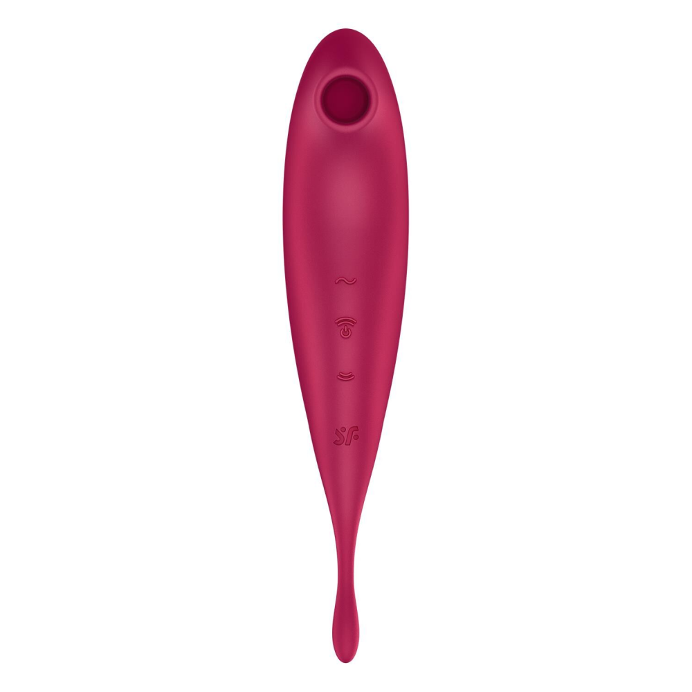 Смарт-вибратор для клитора с вакуумной стимуляцией Satisfyer Twirling Pro+ dark red
