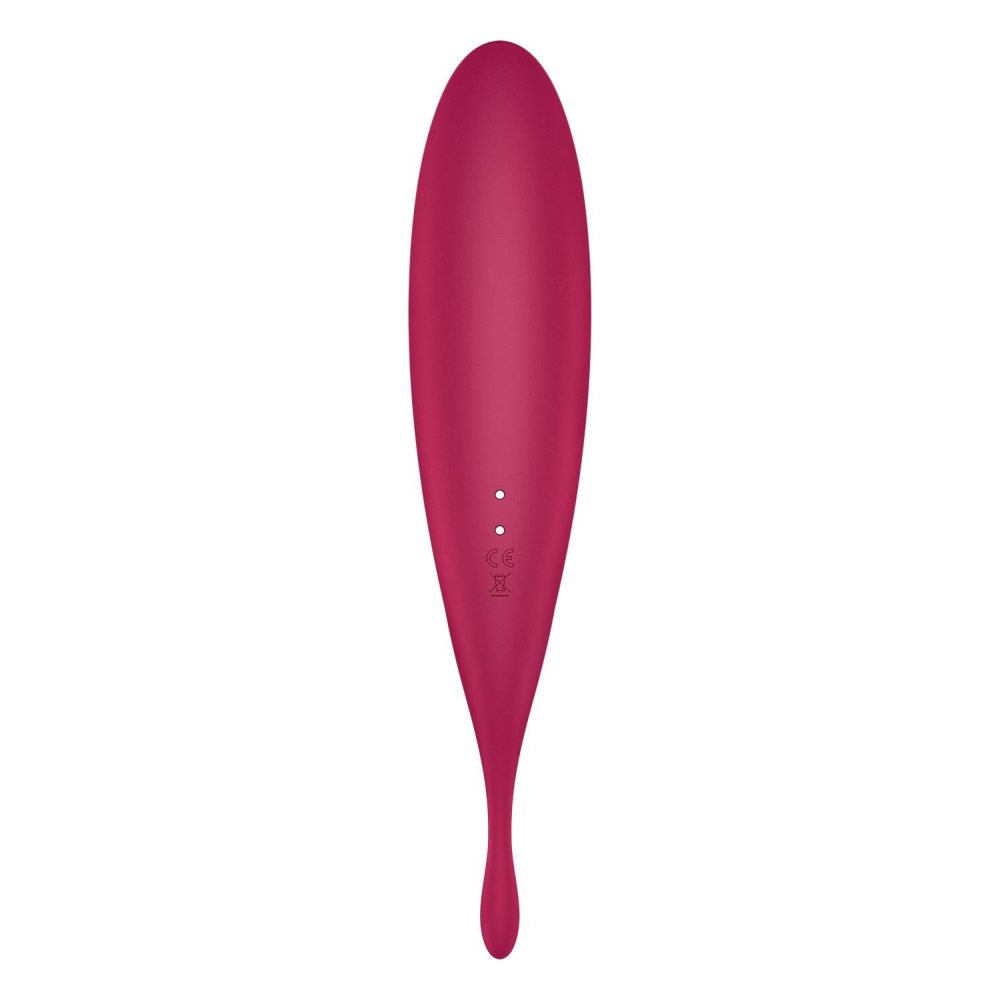 Смарт-вибратор для клитора с вакуумной стимуляцией Satisfyer Twirling Pro+ dark red