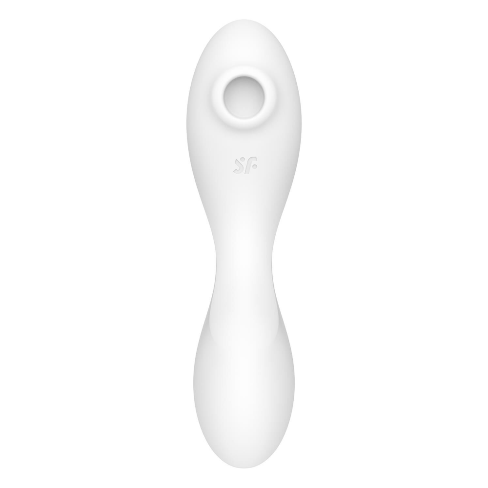Вакуумный смарт-стимулятор с вибрацией Satisfyer Curvy Trinity 5 (White), управление со смартфона