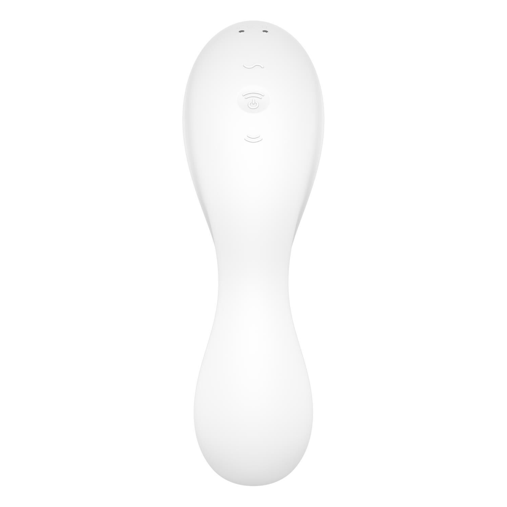Вакуумный смарт-стимулятор с вибрацией Satisfyer Curvy Trinity 5 (White), управление со смартфона
