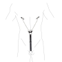 Зажимы для сосков с фиксацией на пенисе Art of Sex – Nipple Clamps for Men, экокожа