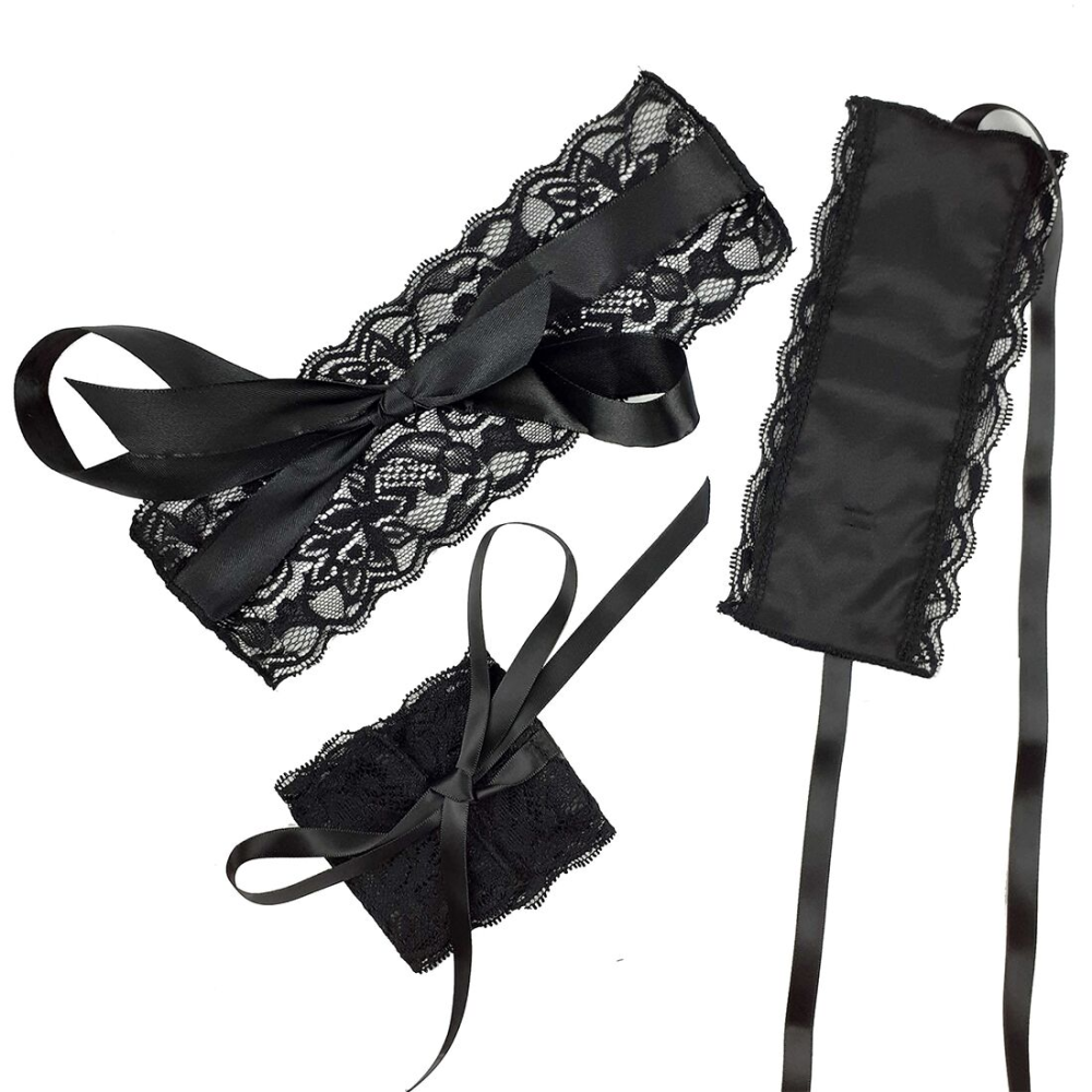 Эротический набор повязка на глаза и наручники Art of Sex: Blindfold and Handcuffs Aria