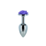 Металлическая анальная пробка Lux Active с розой - Rose Anal Plug - Purple, вибропуля в подарок