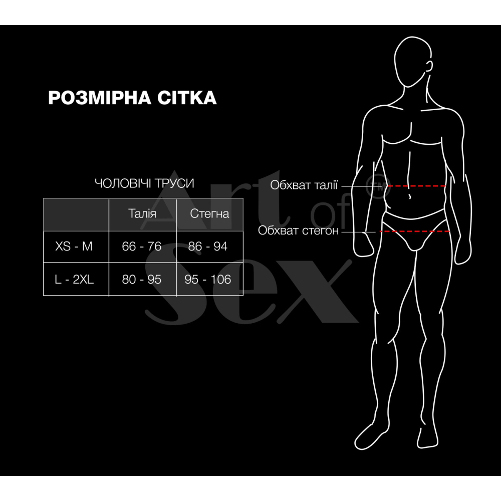 Мужские трусики XS-2XL с силиконовой анальной пробкой Art of Sex - Sexy Panties plug size S Black