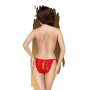 Трусики-слипы Penthouse Too Hot To Be Real L/XL Red, кружево, регулируемая посадка