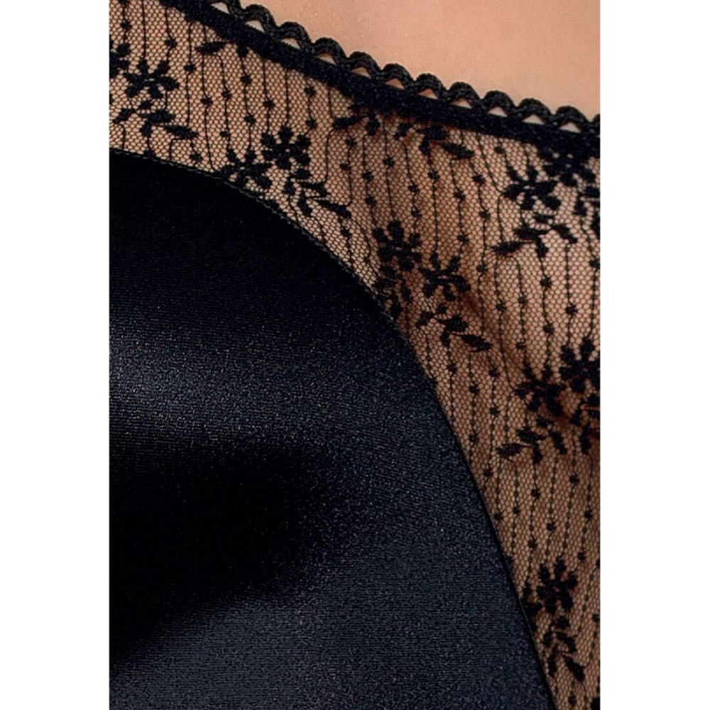 Распродажа!!! Боди-монокини с глубоким декольте PETRA BODY black XXL/XXXL — Passion Exclusive