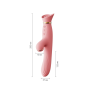 Вибратор с подогревом и вакуумной стимуляцией клитора Zalo - ROSE Vibrator Strawberry Pink