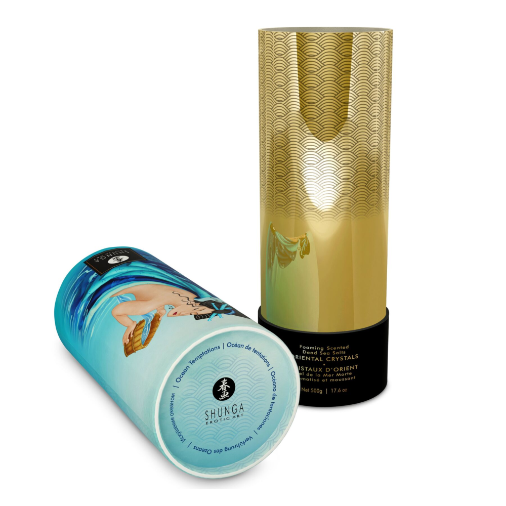 Пенящаяся соль для ванны Shunga Dead Sea salt Oriental Crystals — Ocean Temptations (500 г), соль Ме