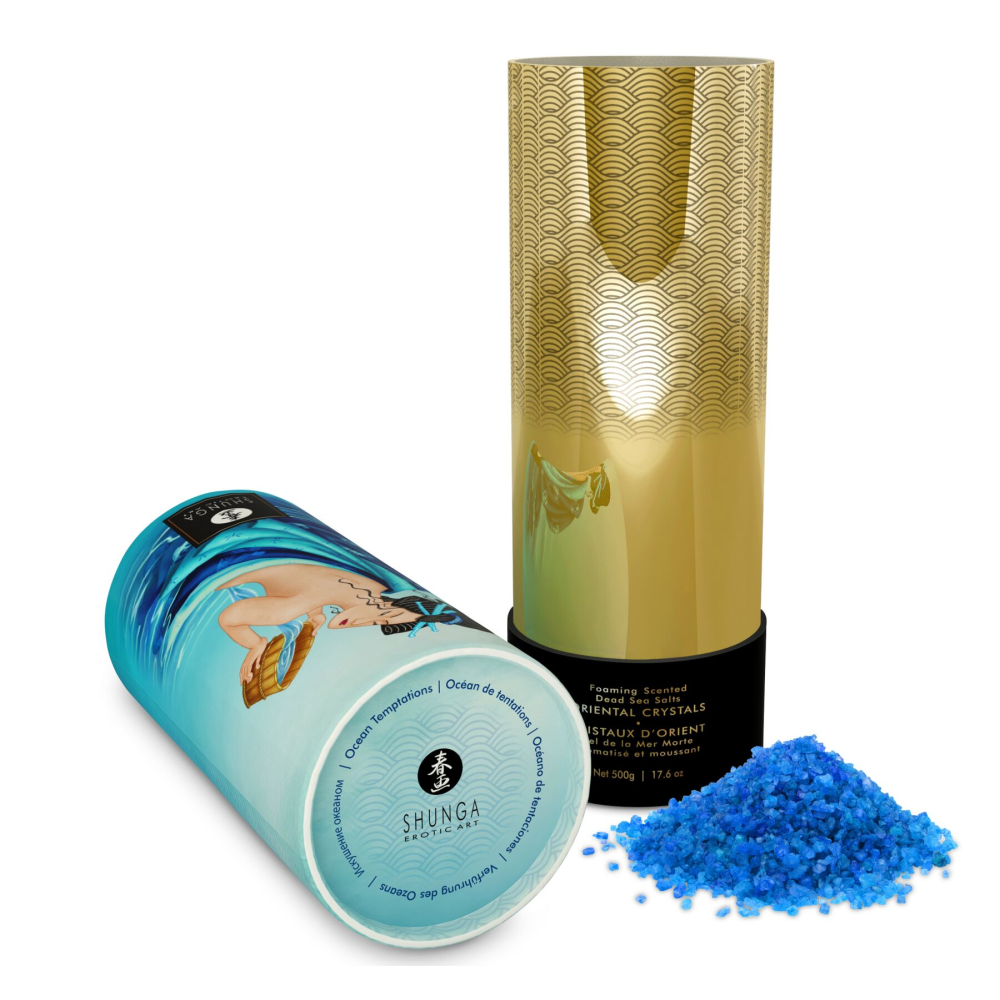 Пенящаяся соль для ванны Shunga Dead Sea salt Oriental Crystals — Ocean Temptations (500 г), соль Ме
