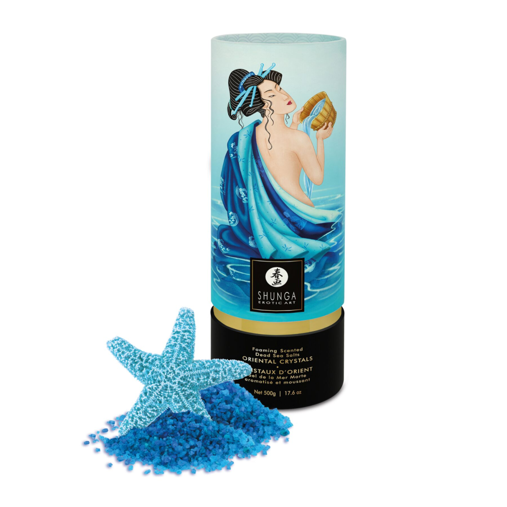 Пенящаяся соль для ванны Shunga Dead Sea salt Oriental Crystals — Ocean Temptations (500 г), соль Ме