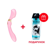 Вибромассажер Shunga Zoa Light Pink, двусторонний