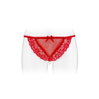 Трусики-стринги с жемчужной ниткой Fashion Secret KATIA Red