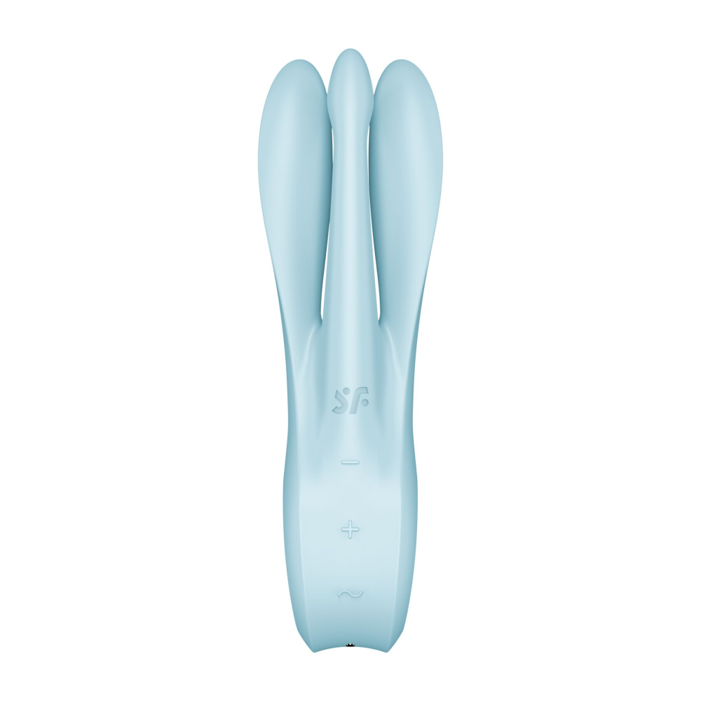 Клиторальный вибратор Satisfyer Threesome 1 Light Blue с тремя гибкими пальчиками