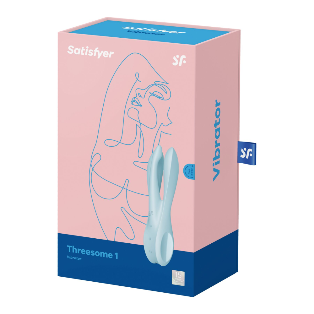 Клиторальный вибратор Satisfyer Threesome 1 Light Blue с тремя гибкими пальчиками