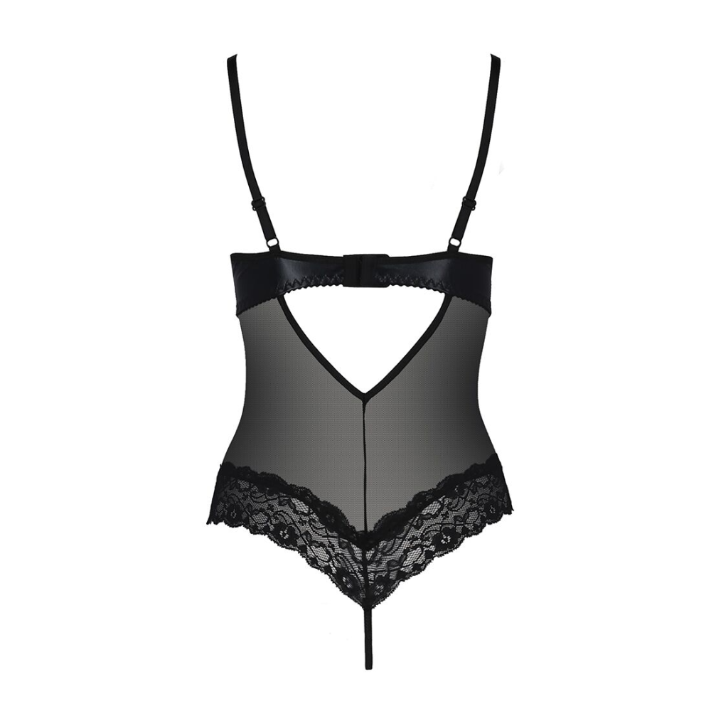 Боди с открытой грудью Passion Exclusive NORTH BODY S/M, black