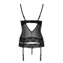 Корсет с открытой грудью Passion Exclusive NORTH CORSET L/XL, black, пажи, трусики, шнуровка