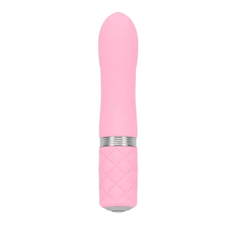 Роскошный вибратор PILLOW TALK - Flirty Pink с кристаллом Сваровски, гибкая головка