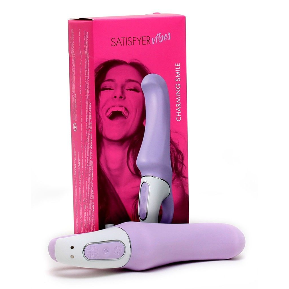 Мощный вибратор Satisfyer Vibes Charming Smile с гибким стволом, литой силикон, 12 режимов работы