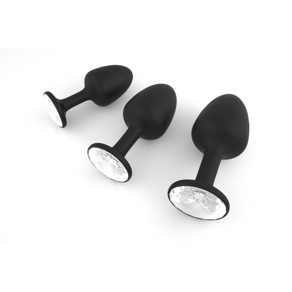 Анальная пробка Dorcel Geisha Plug Diamond L с шариком внутри, создает вибрации, макс. диаметр 4см