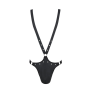 Мужское боди с люверсами Passion 028 HARRY S/M Black, экокожа, на лямках