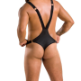 Мужское боди с люверсами Passion 028 HARRY XXL/XXXL Black, экокожа, на лямках
