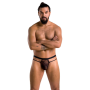 Мужские прозрачные стринги Passion 029 THONG COLLIN XXL/XXXL Black, сетка